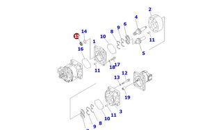 pompa hidraulik Komatsu ushchilnennia hidravlichnoho nasosa 705-17-03890 untuk wheel loader Komatsu WA430