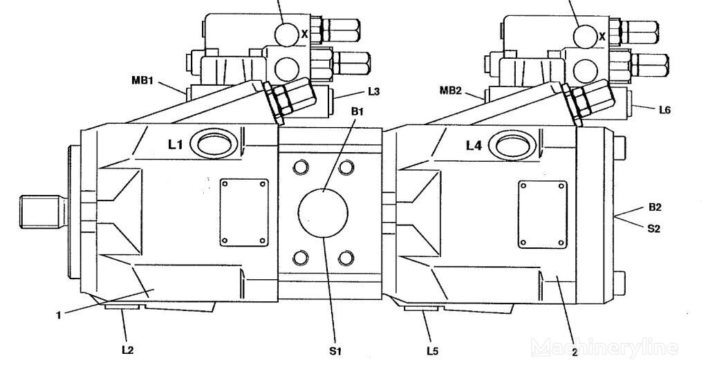 pompă hidraulică New Holland JRR060BLS182 JRR060BLS182 pentru încărcător frontal L45.5 WLK45