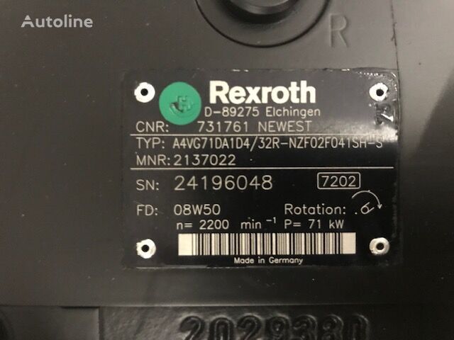 مضخة هيدروليكية Rexroth A4VG71DA1D432R لـ جرافة ذات عجلات Manitou