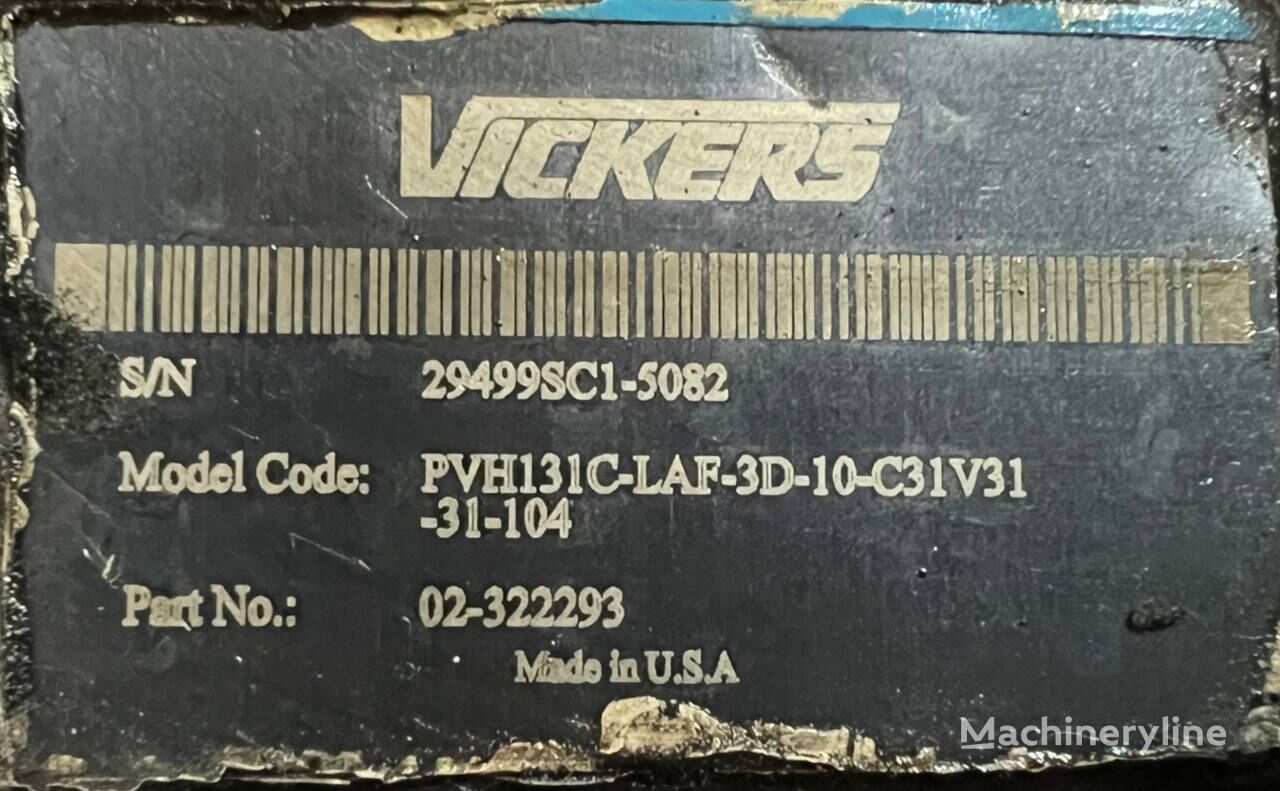 Vickers Hydraulics PVH131C (02-322293 ; PVH131C-LAF-3D-10-C31V31-31-104) bomba hidráulica para Caterpillar 14G, 16G, D9R Motor Graders