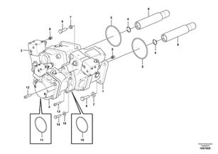 гидронасос для фронтального погрузчика Volvo L220, L250, L180, 15172806, VOE15172806, VOE15068597, 15068597