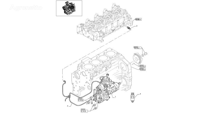 New Holland 2855292 injection pump for New Holland T6010 wheel tractor