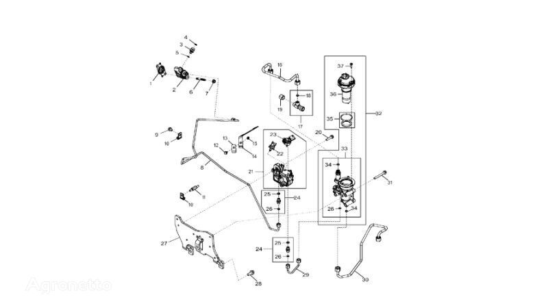 RE556831 injector for John Deere 9470RX crawler tractor