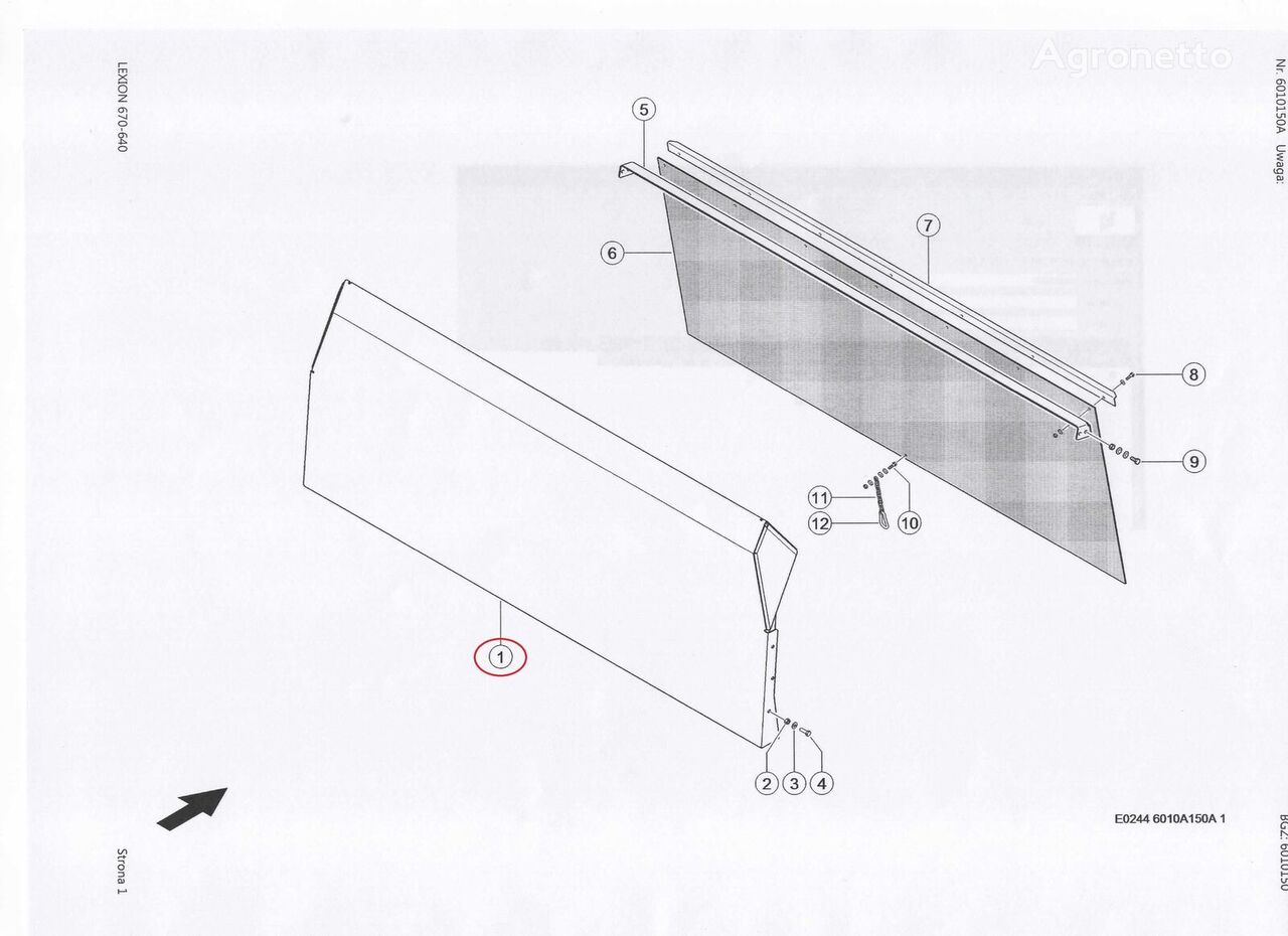 00 knife for Claas Lexion 67 grain harvester