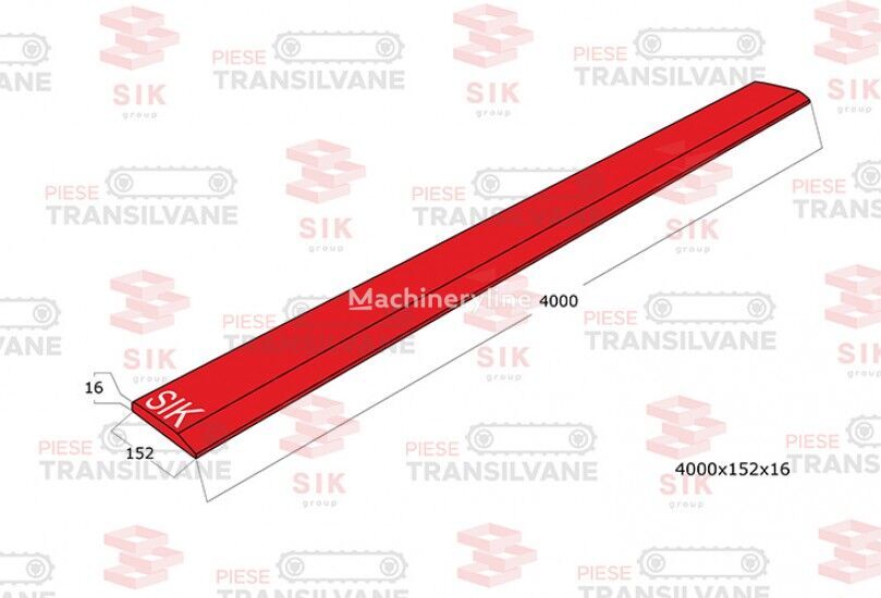 Lamă de uzură 4000x152x16 knife for front loader bucket