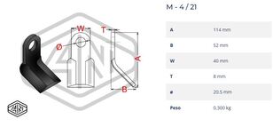 SHREDDER BLADE/CUCHILLA TRITURADORA M-4/21 40X8 T.20,5 M002140008000 knife for mulcher