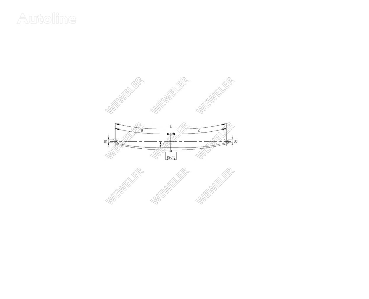 DAF Schomäcker 293740, O.E. KAK1660 O.E. leaf spring for truck