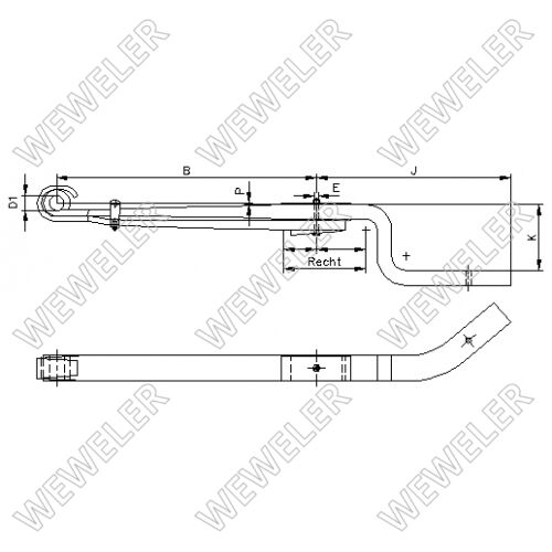 листовая рессора IVECO Schomäcker 67491000, O.E. 42540031 O.E. для грузовика