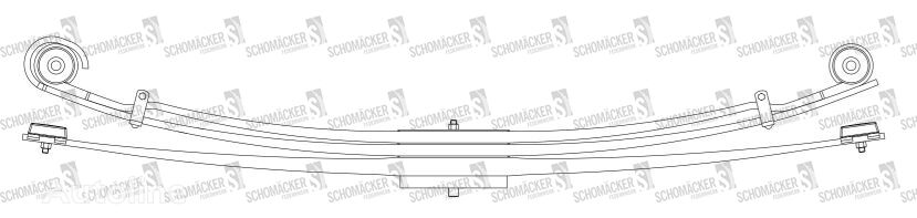 листовая рессора IVECO Schomäcker 67557000, O.E. 5801304505 O.E. для грузовика