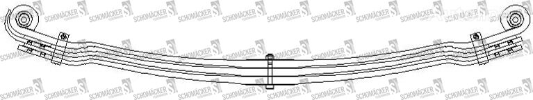 MAN Schomäcker 73038000, O.E. 81434026331 suspensión de ballesta para camión