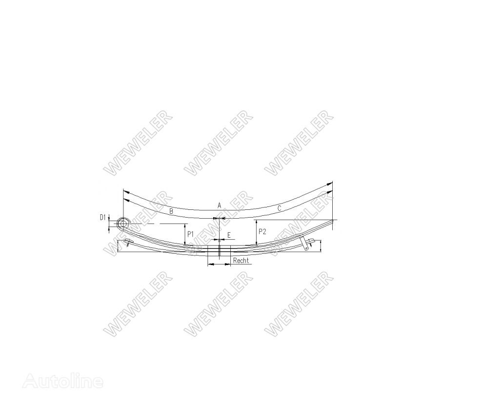 Renault O.E. 7422477169 7422477169 suspensión de ballesta para camión