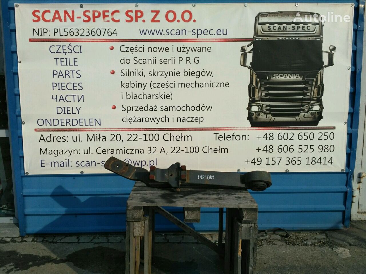 Scania Prawa Strona LH 1421061 Blattfeder für Scania P R G T Sattelzugmaschine