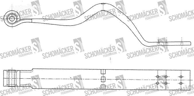 Schmitz 016501, 2661010 Nr leaf spring for Schmitz Cargobull semi-trailer