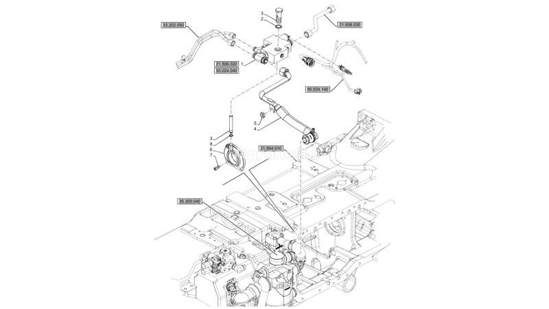 وحدة متشعبة 87676058 لـ جرار بعجلات New Holland T6070