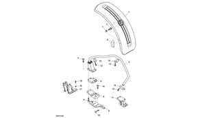 para-lama para trator de rodas John Deere 8345R