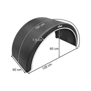 واقي خلفي من الطين PLASTIC REAR MUDGUARD TRAILER (WITHOUT MOUNTING WITH STRIP) لـ الشاحنات - Autoline