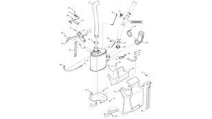 84328266 muffler for New Holland T6090 T6070   wheel tractor