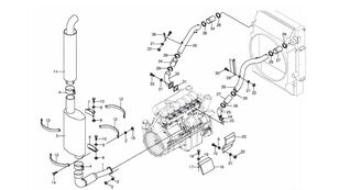 pot d'échappement pour faucheuse Krone Big M II