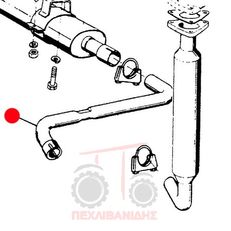 tlmič výfuku AGCO 3309372M2 na kolesového traktora Massey Ferguson