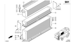 bộ làm mát dầu Claas Lexion 600 CHŁODNICA OLEJU  0007435982 (Układ chłodzenia) 0007435982 dành cho máy gặt đập liên hợp Claas Lexion 600