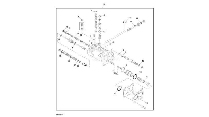 τροχοφόρο τρακτέρ John Deere 8345R για άλλο ανταλλακτικό του συστήματος πέδησης Zestaw hamulca RE157111