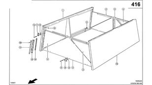 POKRYWA ZEWN Claas Pokrywa zbiornika ziarna 0007344044 para Claas Lexion 560  cosechadora de cereales