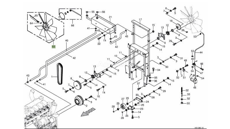 obudowa wspornik wentylatora 002316300 other cooling system spare part for Krone Big M II mower