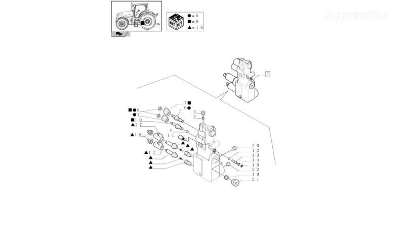 Elektromagnes  87728645 other electrics spare part for New Holland T6010 wheel tractor