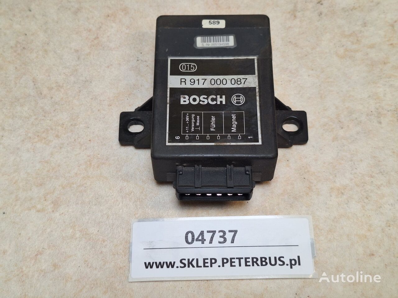 altă piesă de schimb electrică BOSCH R 917 000 087 pentru autobuz Bova Futura EURO 3, FHD, FLD