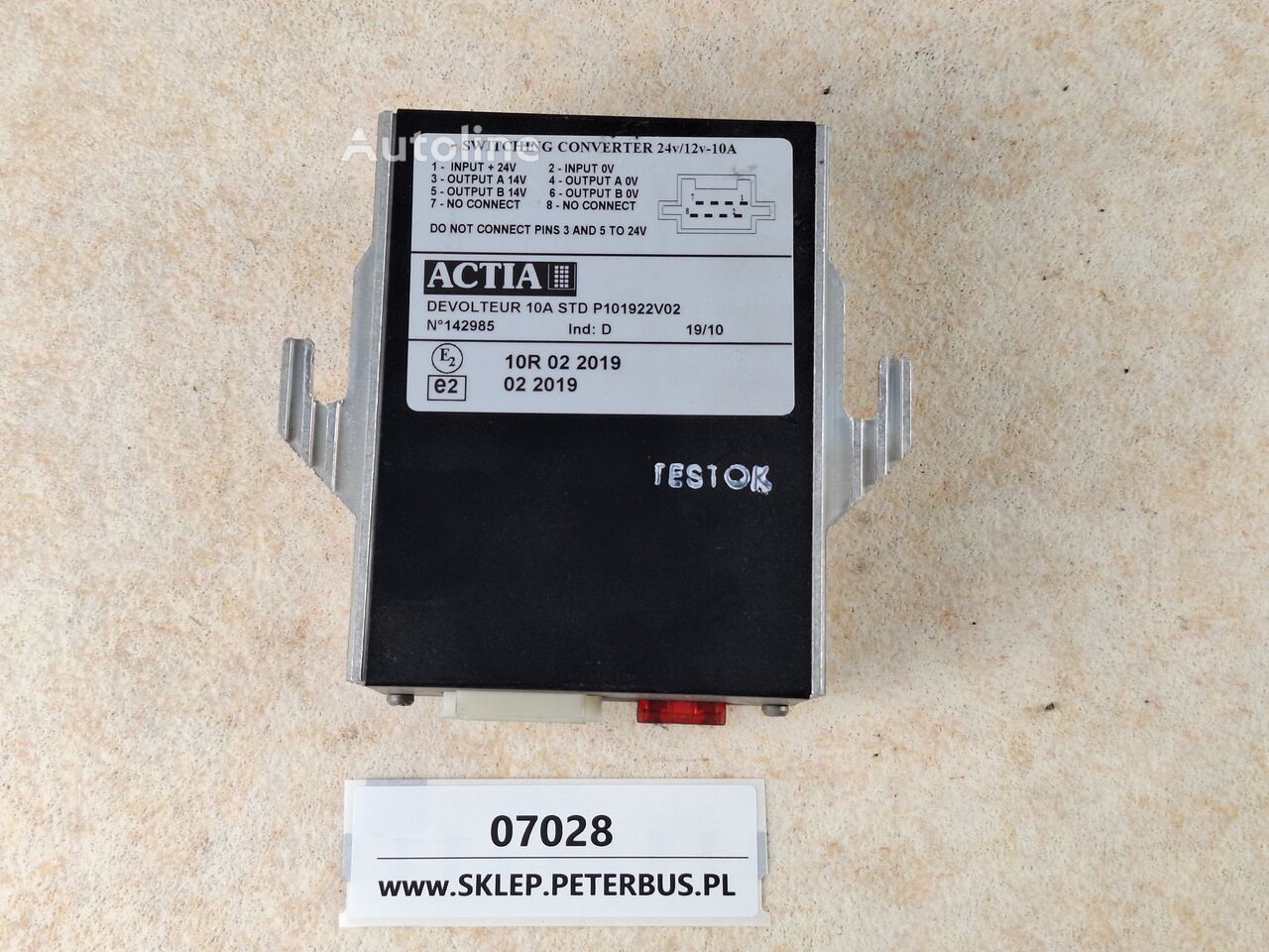 Konwerter  Actia P101922V02, nr 10R 02 2019 dành cho xe buýt - Autoline