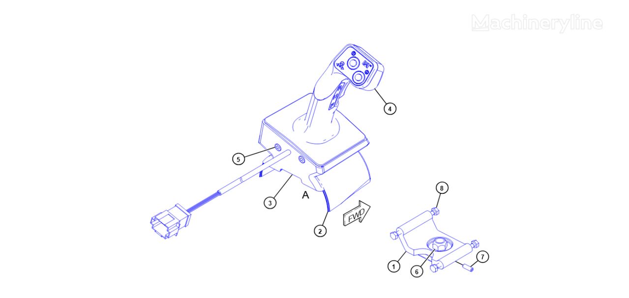 CONTROL GP-JOYSTICK  Caterpillar 2393667 / 239-3667 / 4913721 / 491-3721 / 1774113 / 177-4113 / 1 для фронтального погрузчика Caterpillar 816 826 836 844 854K 988 990 992K 993K 994