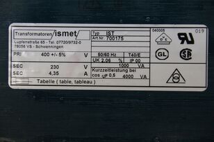 Venta de Transformator Ismet IST Art.Nr. 700175 para maquinaria industrial - Imagen 5 | Machineryline ES Transformator Ismet IST Art.Nr. 700175 para maquinaria industrial | Imagen 5 - Machineryline