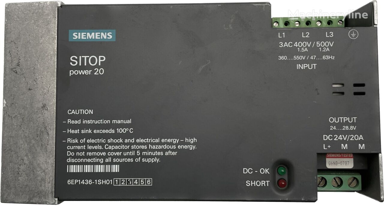 BASIC LINE GEREGELTE STROMVERSORGUNG  Siemens 6EP1436-1SH01 für Industriemaschinen