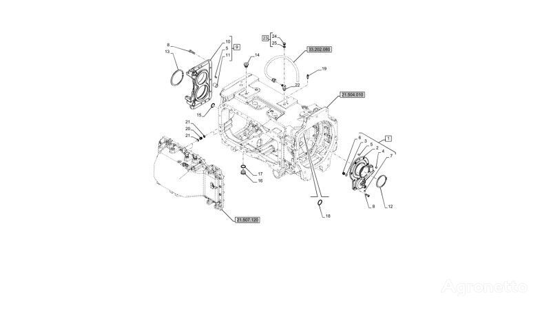 قطعة الغيار الأخرى للمحرك Zespół pokrywy 47536194 لـ جرار بعجلات New Holland T6070