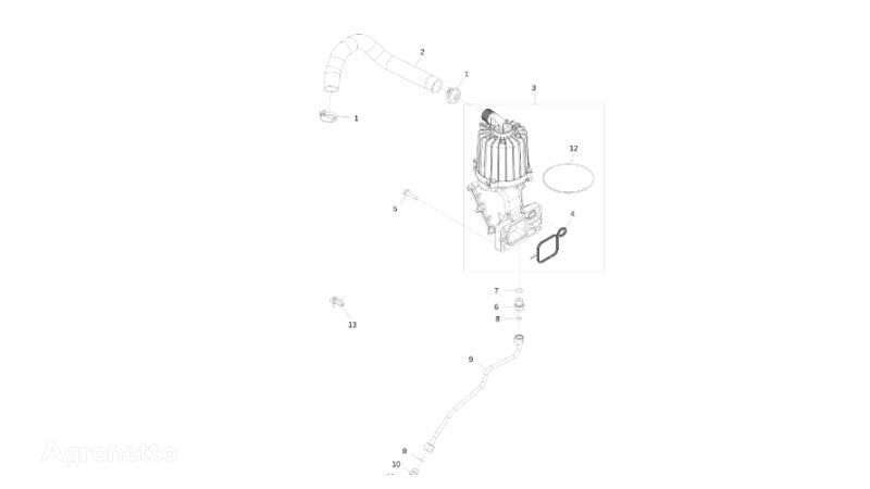 outra peça do motor Wentylacja RE550022 para trator de lagartas John Deere 9470RX