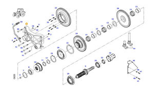 WOM silnika – koło zębate walcowe 411151220640 otra pieza del motor para Fendt 414 Vario tractor de ruedas