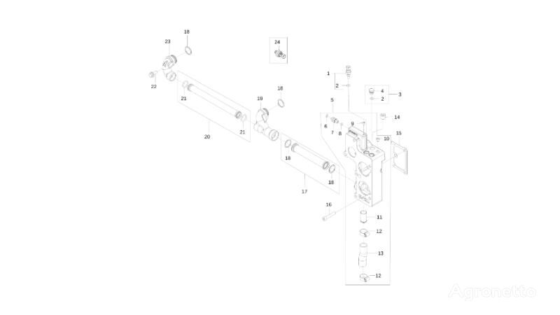 Obudowa DZ103635 otra pieza del motor para John Deere 9470RX tractor de cadenas