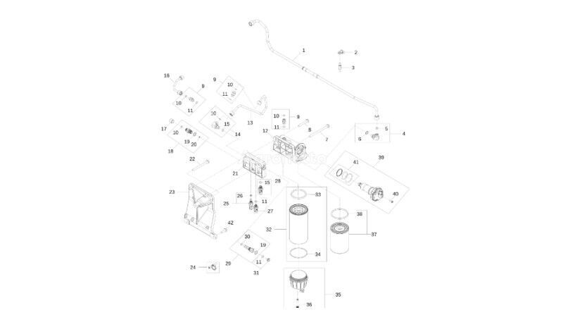 Głowica filtra RE557770 andere motor onderdeel voor John Deere 9470RX rupstrekker