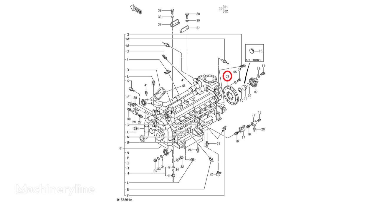 PLATE Hitachi 3087424 para escavadora Hitachi EX3600-5 EX8000 - Machineryline