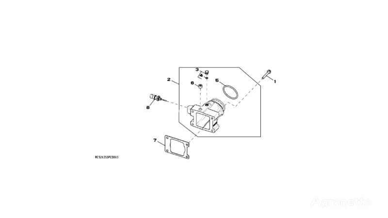 سایر قطعات یدکی سیستم سوخت Wlot powietrza برای تراکتور چرخ دار John Deere 8345R