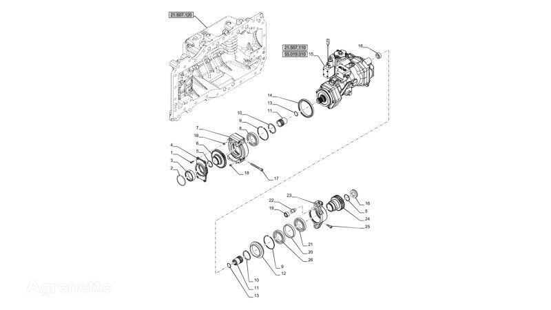 другая запчасть гидравлики Reman-hydrostatic pump hydrostat pump 84536173R для трактора колесного New Holland T6070