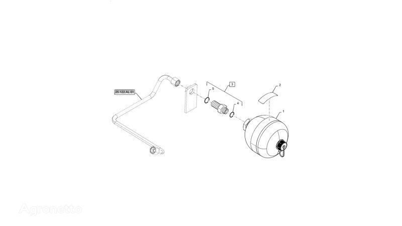 Hydroakumulator  87602613 otra pieza del sistema hidráulico para New Holland T6090 T6070 tractor de ruedas