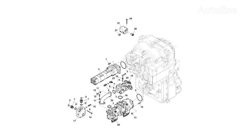 John Deere 9470RX paletli traktör için Hydraul.zawór ciśnieniowy  RE575448 diğer hidrolik yedek parçası