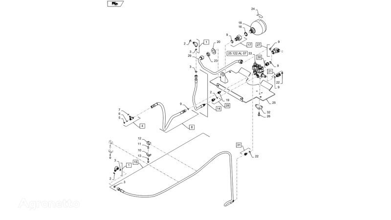 Hydroakumulator 1.4l 84414123 other hydraulic spare part for New Holland T6090 wheel tractor