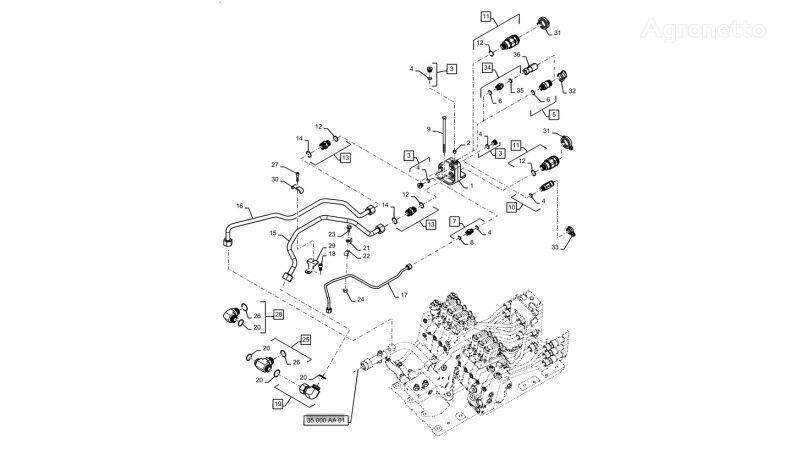 kita hidraulinė dalis Zawór 387929A1 ratinio traktoriaus New Holland T6090