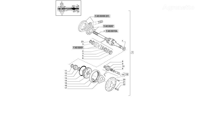 휠 트랙터 New Holland T6010용 기타 유압 예비 부품 Wałek 87579220