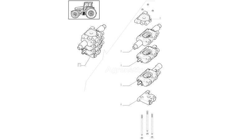 Sekcja zaworu hydr  87324661 otra pieza del sistema hidráulico para New Holland T6010 T6090 T6070  tractor de ruedas