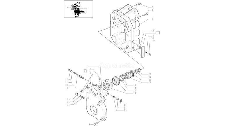 قطعة هيدروليكية أخرى Obudowa 47131252 لـ جرار بعجلات New Holland T6010