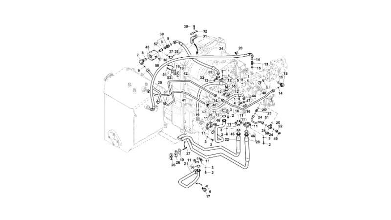 altă piesă hidraulică Linia RE568218 pentru tractor pe şenile John Deere 9470RX