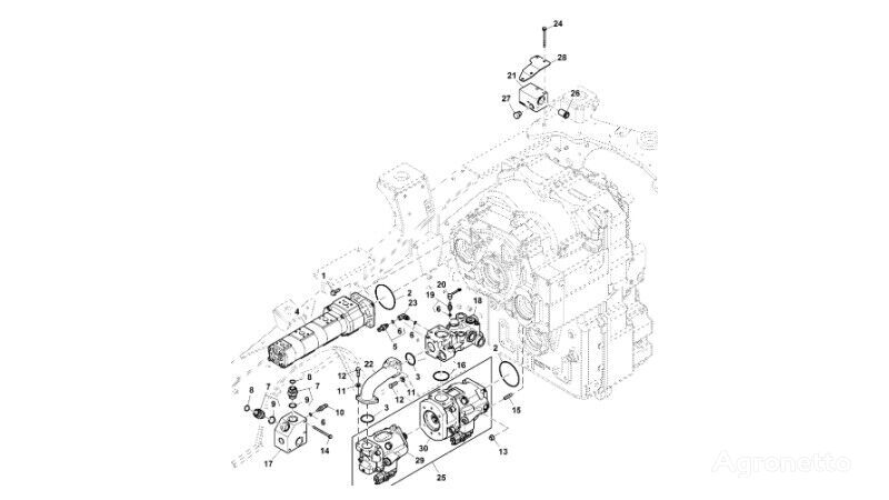 Łącznik kolankowy R560621 other hydraulic spare part for John Deere 9470RX crawler tractor